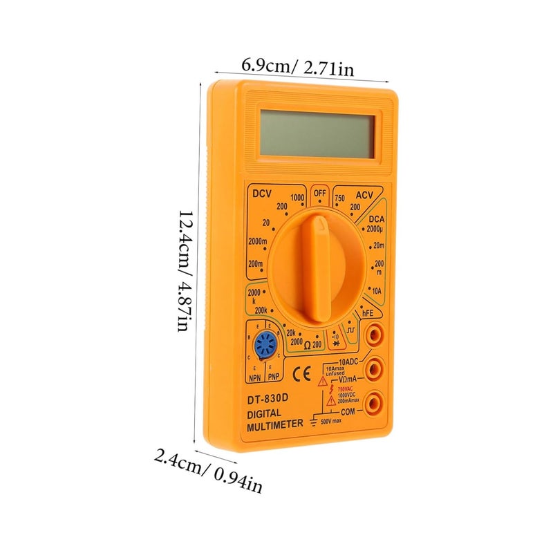 830D Auto Ranging Digital Multimeter DC AC Voltage Current Resistance Tester - Image 2